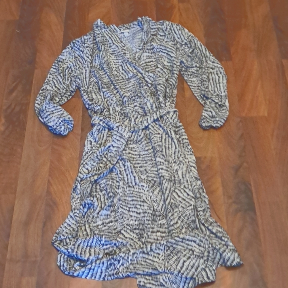 2X a•new•day ankle length black and white 100% Polyester Dress